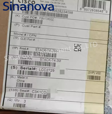 データセンター向け信頼性の高い3メートルCisco Catalyst STACK T4 3Mケーブル、オリジナル新品在庫